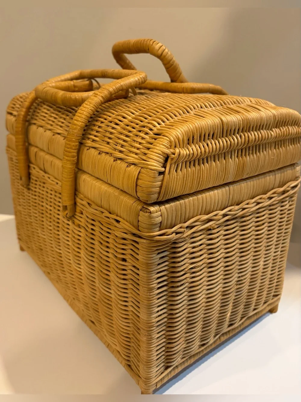 Vintage picnic basket
